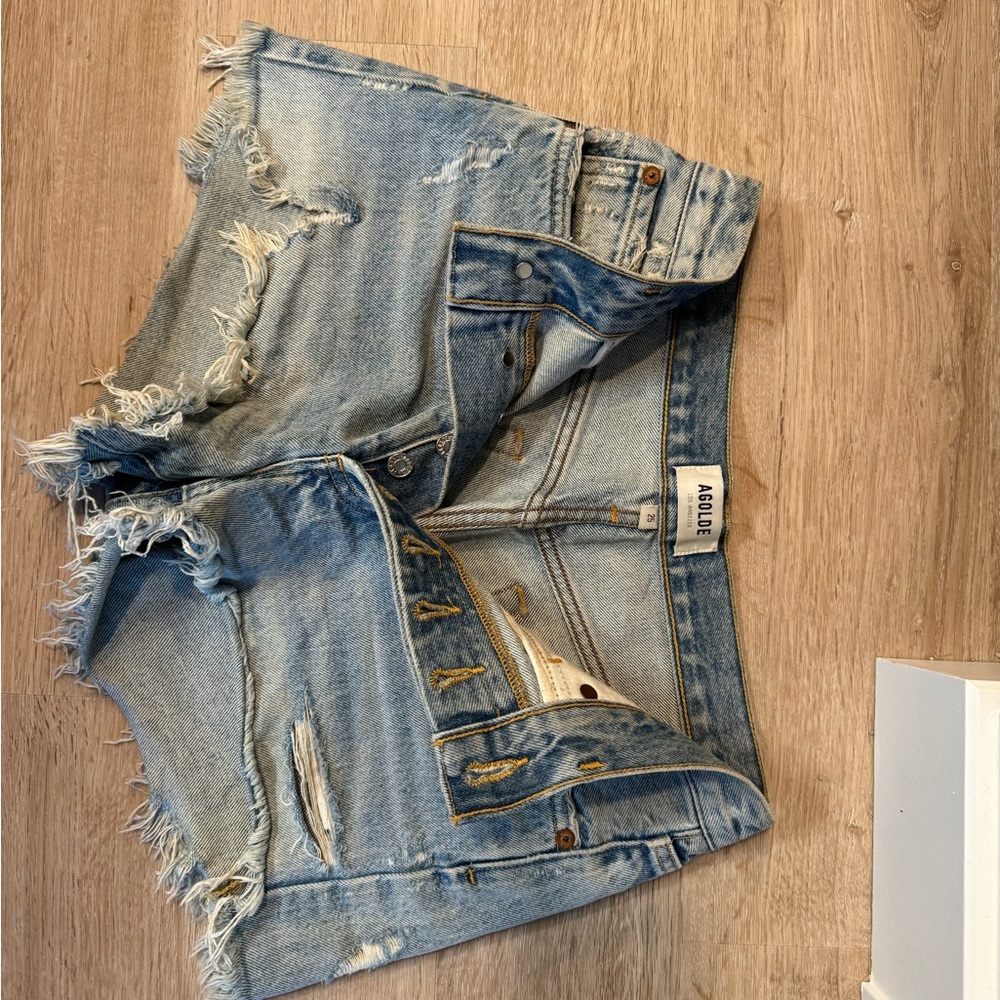 AGOLDE Women's Blue Denim Shorts